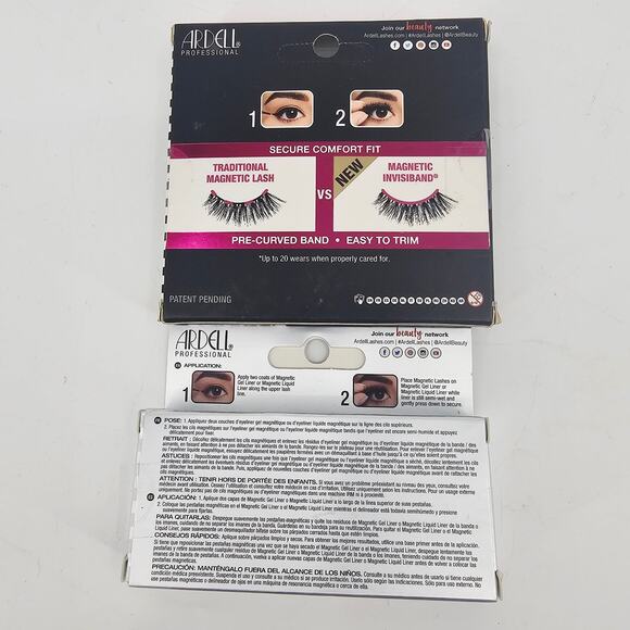 Lot of 2 Ardell Magnetic False Lash: Demi Wispies and 3D Faux Mink 858 NEW - Picture 2 of 7